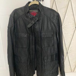 SuperDry Leather Motorcycle Jacket